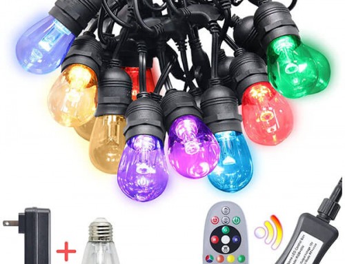 48” 15-Bulb S14 Electric Plug-in-charge LED String Lights WTYN174