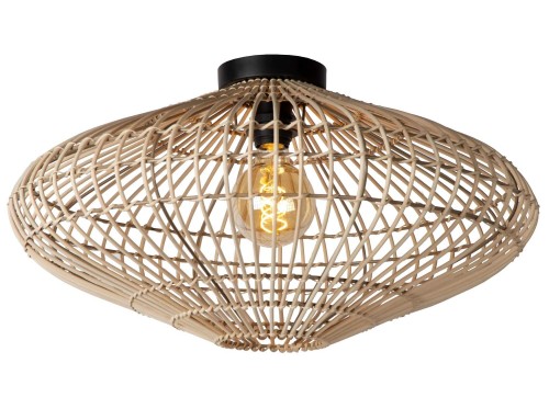 Bamboo Ceiling Light Decorative Hand-Woven Flush Mount Lantern WSD507